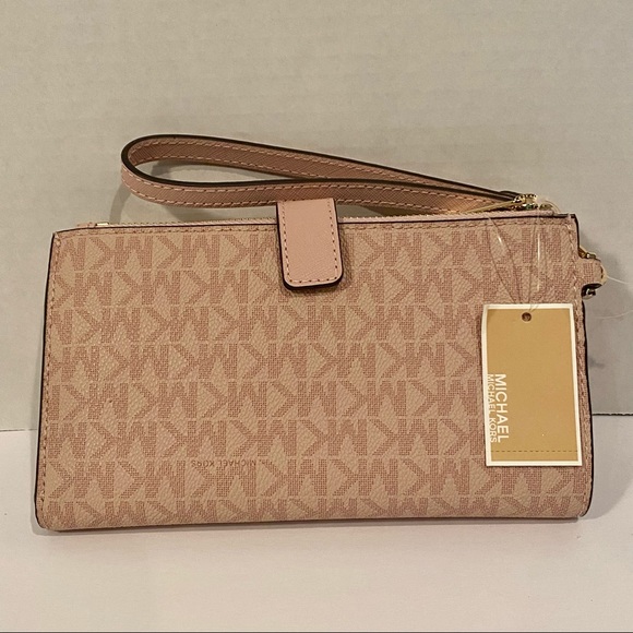 Michael Kors - Double Zip Wallet - Ballet Pink - Picture 2 of 9